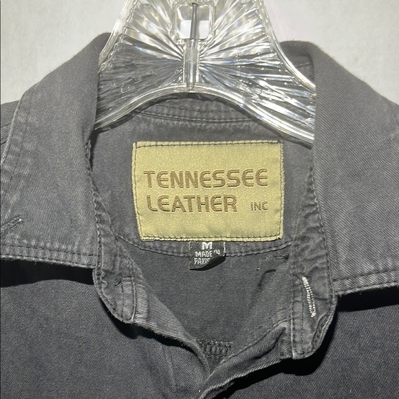 Black Distressed Denim biker Vest - Picture 2 of 4